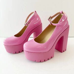 MCKOINE EU 36/US 6 Bubblegum Pink Barbie Platform Chunky Heels Brat